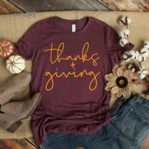 Thanksgiving Thankful Fall T-Shirt