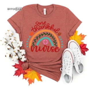 One Thankful Nurse Rainbow T-Shirt