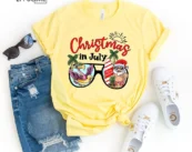 Christmas In July Summer Santa Claus T-Shirt