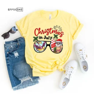 Christmas In July Summer Santa Claus T-Shirt