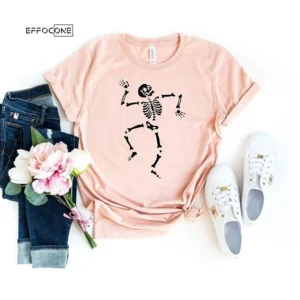 Happy Dancing Skeleton Halloween Tshirt
