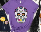 Pansexual Halloween Sugar Skull T-shirt