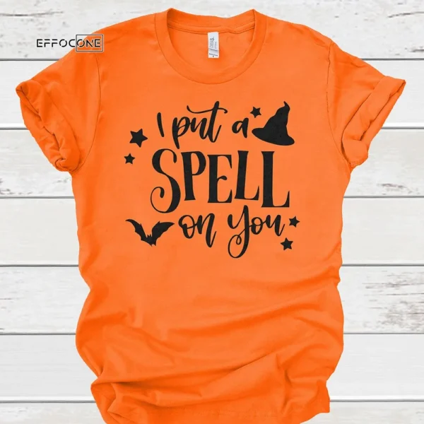 I Put A Spell On You Batty Witch Halloween T-shirt