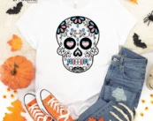 Transgender Halloween Sugar Skull T-Shirt
