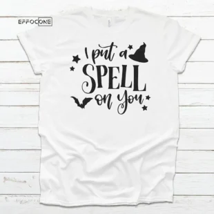 I Put A Spell On You Batty Witch Halloween T-shirt