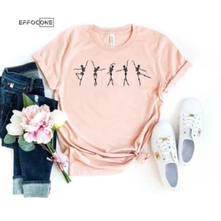 Ballet Skeleton Dancing Happy T-Shirt