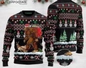 Bigfoot Pug Ugly Christmas Sweater