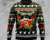 Black Cat Socks Ugly Christmas Sweater