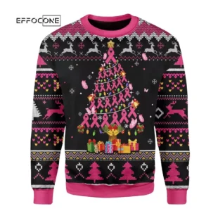 Breast Cancer Awareness Ugly Christmas Sweater