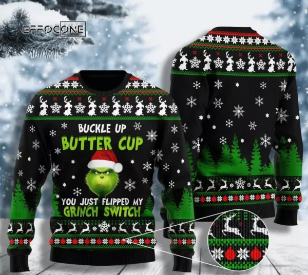 Buckle Up Buttercup Ugly Christmas Sweater