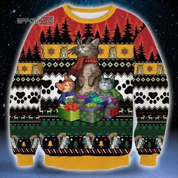 Cat Lovers Ugly Christmas Sweater