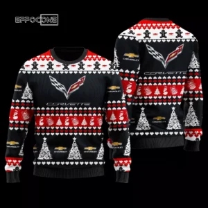 Chevrolet Corvette Wool Chrismas Tree Ugly Christmas Sweater 3D All Over Printed