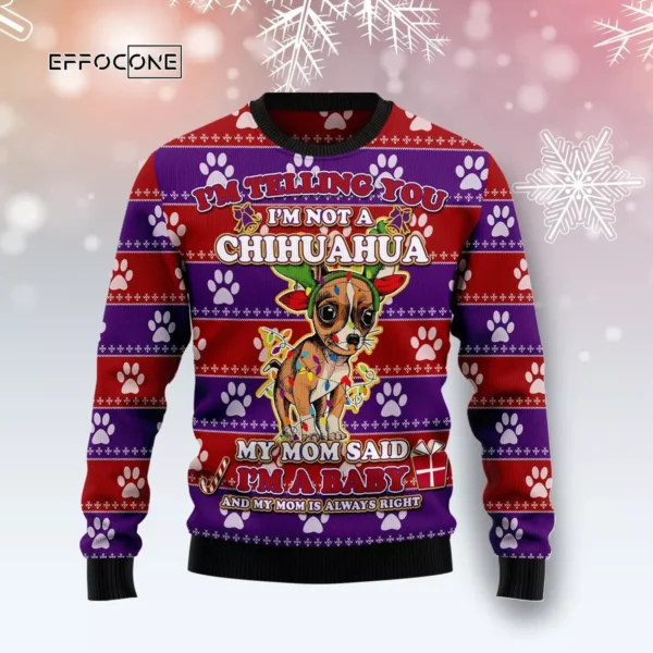 Chihuahua Baby Christmas Ugly Christmas Sweater