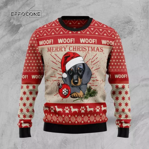 Christmas Dachshund Dog Ugly Christmas Sweater