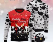 Cow Bell Rings Ugly Christmas Sweater
