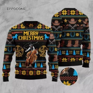 Cowboy Merry Christmas Ugly Christmas Sweater