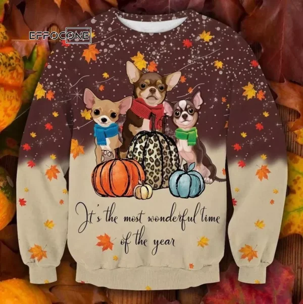 Cute Chihuahua Thanksgiving Ugly Christmas Sweater
