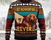 Dachshund Best Dog Dad Ugly Christmas Sweater