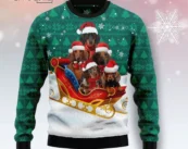 Dachshund Dog Snow Ugly Christmas Sweater