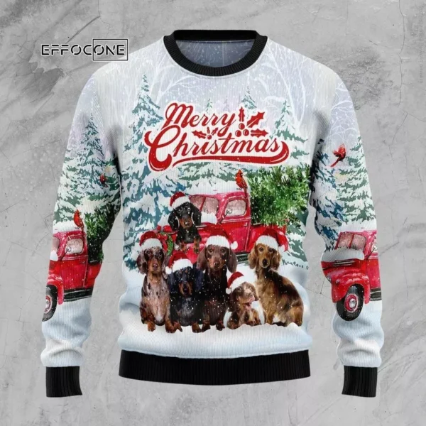 Dachshund Merry Ugly Christmas Sweater
