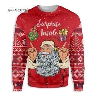 Dirty Santa Surprise Inside Ugly Christmas Sweater