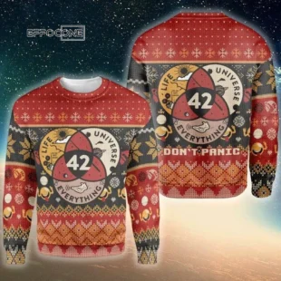 Dont Panic Ugly Christmas Sweater