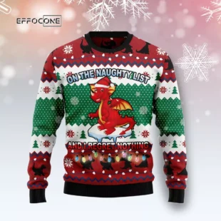 Dragon Christmas List Ugly Christmas Sweater