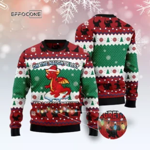 Dragon Christmas List Ugly Christmas Sweater