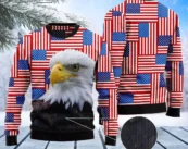 Eagle USA Flag Ugly Christmas Sweater