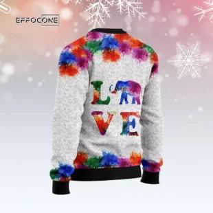 Elephant Mandala Color Ugly Christmas Sweater