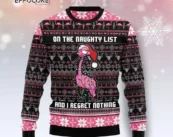 Flamingo Naughty List Ugly Christmas Sweater