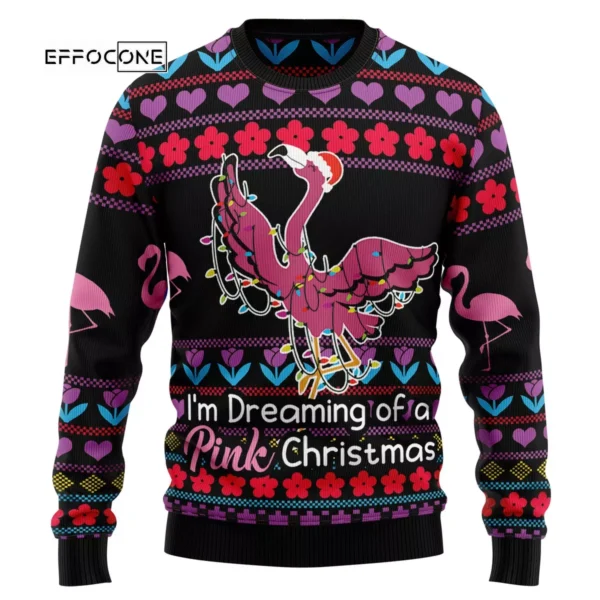 Flamingo Pink Christmas Ugly Christmas Sweater