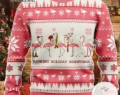 Flamingo Warmest Holiday Greeting Ugly Christmas Sweater