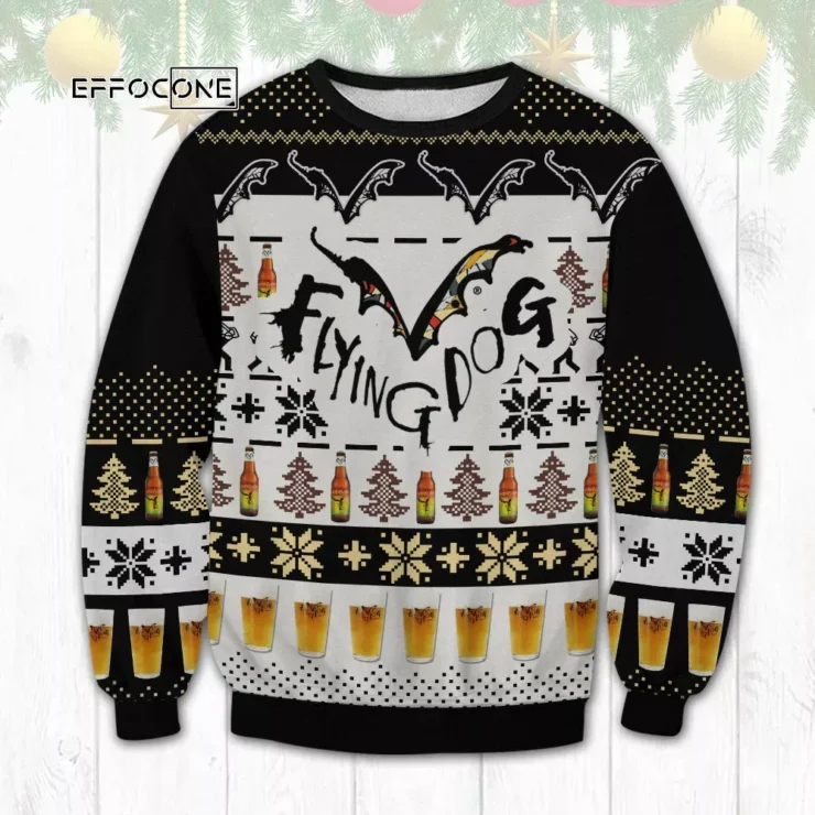 Flying Dog Ugly Christmas Sweater