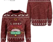 Friends Lousy Christmas And Crappy New Year Ugly Christmas Sweater