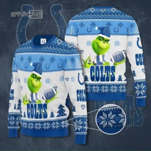 Grinch Indianapolis Colts Ugly Christmas Sweater