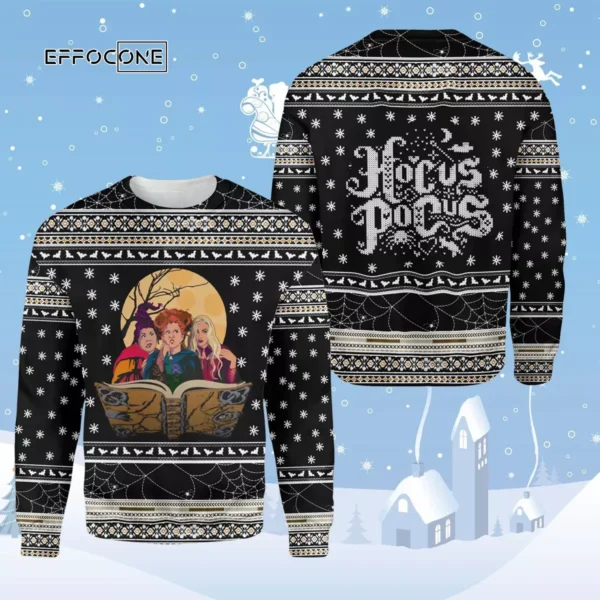 Halloween Witches Hocus Pocus Ugly Christmas Sweater
