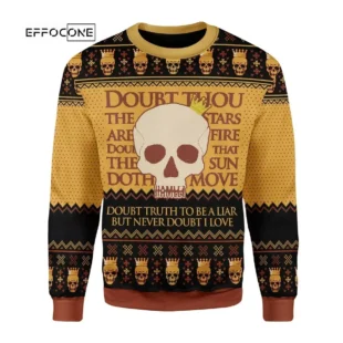 Hamlet William Shakespare Ugly Christmas Sweater