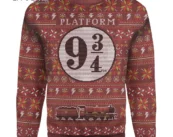 Harry Potter Platform 9 34 Ugly Christmas Sweater