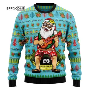 Hawaiian Christmas Santa Claus Ugly Christmas Sweater