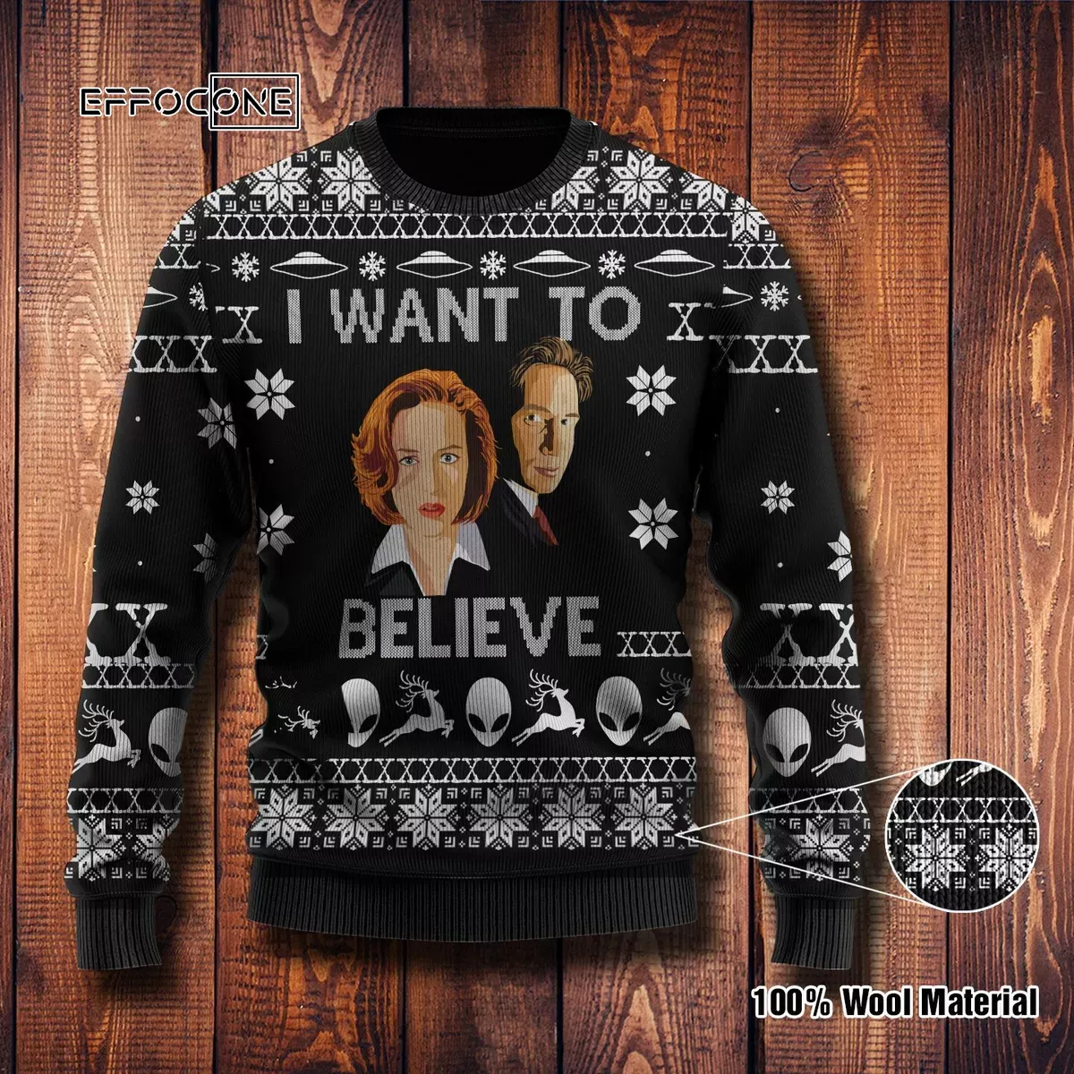I Want To Believe Ugly Christmas Sweater