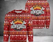 Ironworker Ugly Christmas Sweater White