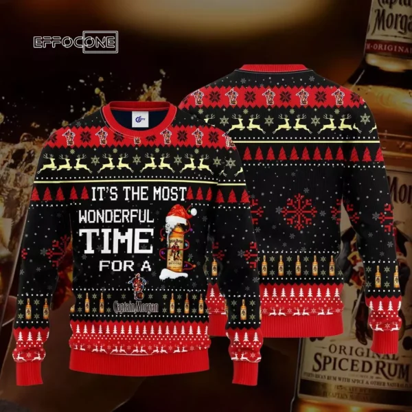 Its the Most Wonderful Time Captain Morgan Ugly Christmas Sweater