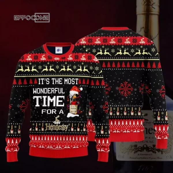 Its the Most Wonderful Time Hennessy Ugly Christmas Sweater