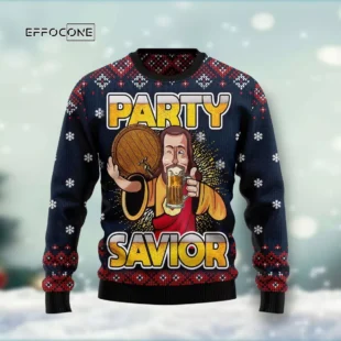 Jesus Party Savior Ugly Christmas Sweater