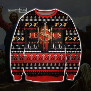 Jesus Saved My Life Ugly Christmas Sweater