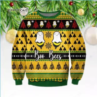 Knitting Pattern Boo Bees Ugly Christmas Sweater