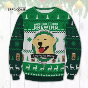 Laughing Dog Ugly Christmas Sweater