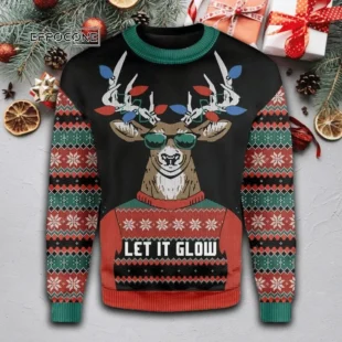 Let It Glow Ugly Christmas Sweater