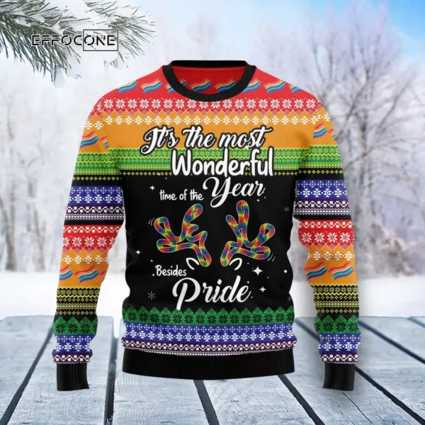 LGBT Beside Pride Ugly Christmas Sweater